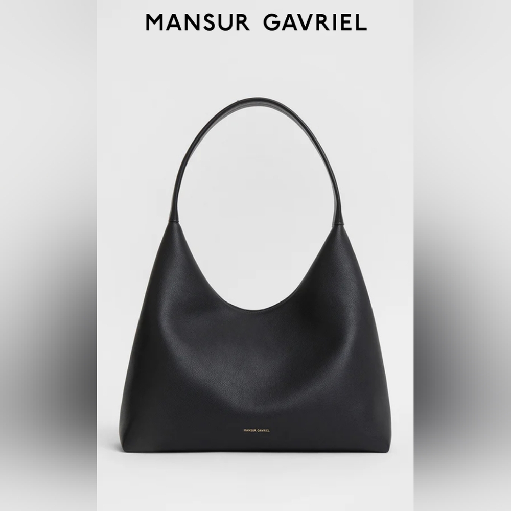 Mansur Gavriel Small Candy Hobo Black Leather